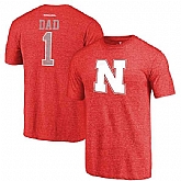 Nebraska Cornhuskers Fanatics Branded Scarlet Greatest Dad Tri Blend T-Shirt,baseball caps,new era cap wholesale,wholesale hats